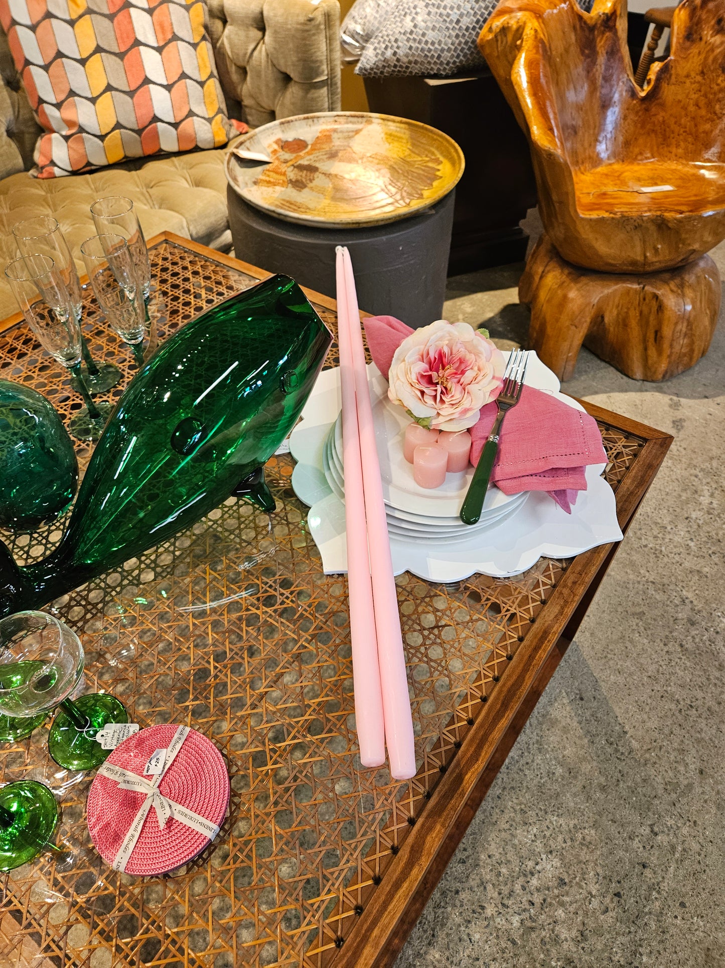 Tall 30" Tapers by Creative Candles -pink