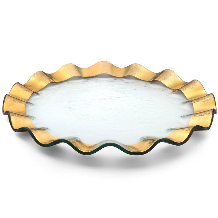 RUFFLE BUFFET PLATE | Gold