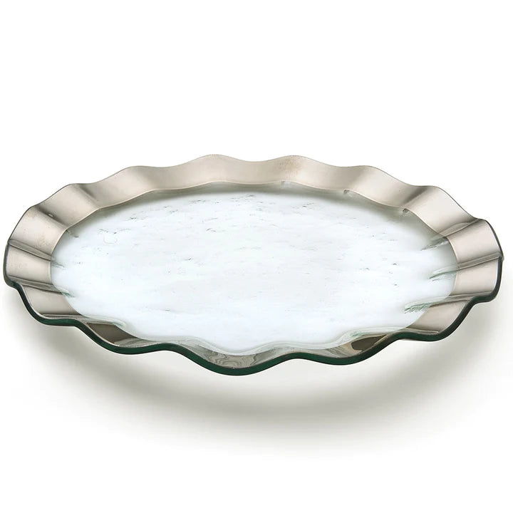 RUFFLE BUFFET PLATE | Silver