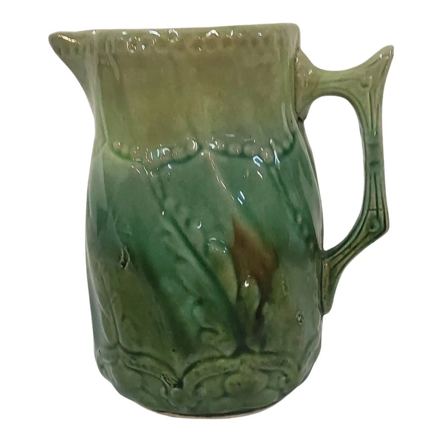 Antique English Majolica Milk Pitcher