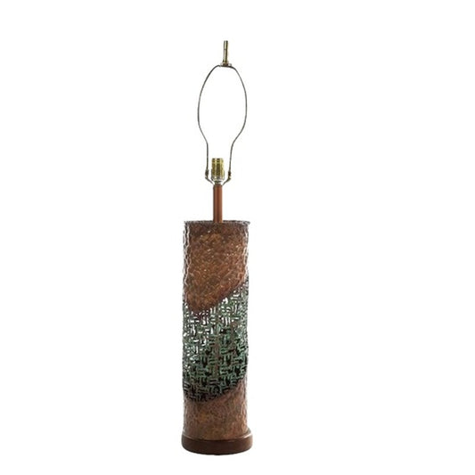 1950s Marcello Fantoni for Raymor Copper Torch-Cut Table Lamp