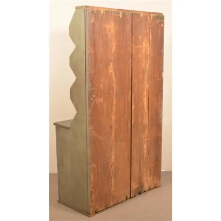 Early 19th Century Antique Primitive Hudson River Softwood Pewter Cabinet