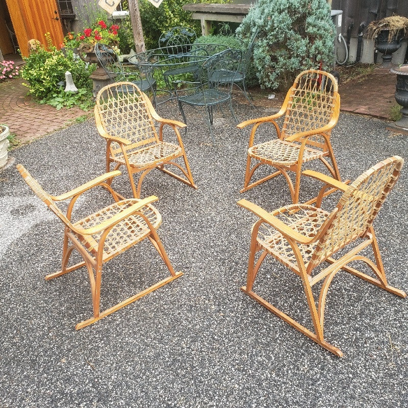 1970s Vintage Snocraft Snow Shoe Chairs - Set of 4