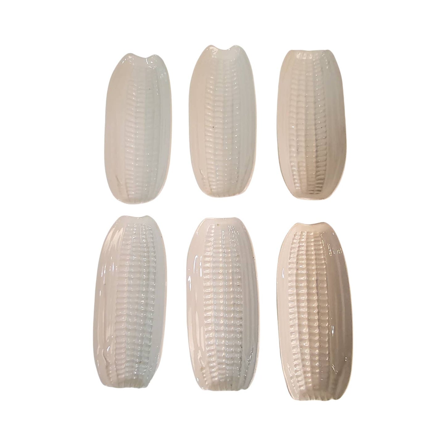 Set of 6 Mid Century Vintage Corn on the Cob Plates