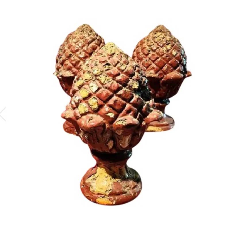 Mid 19th Century Plaster Acorn Finials - Set of 3