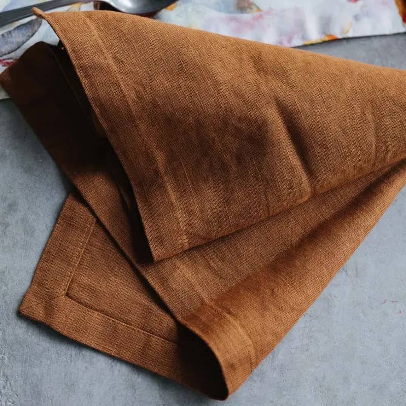Hazelnut Linen Napkins Set of 2