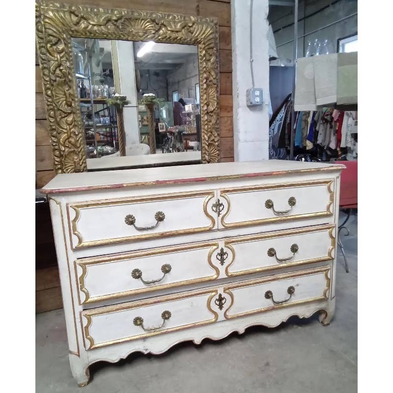 Early 18th Century French Painted Four-Drawer Commode