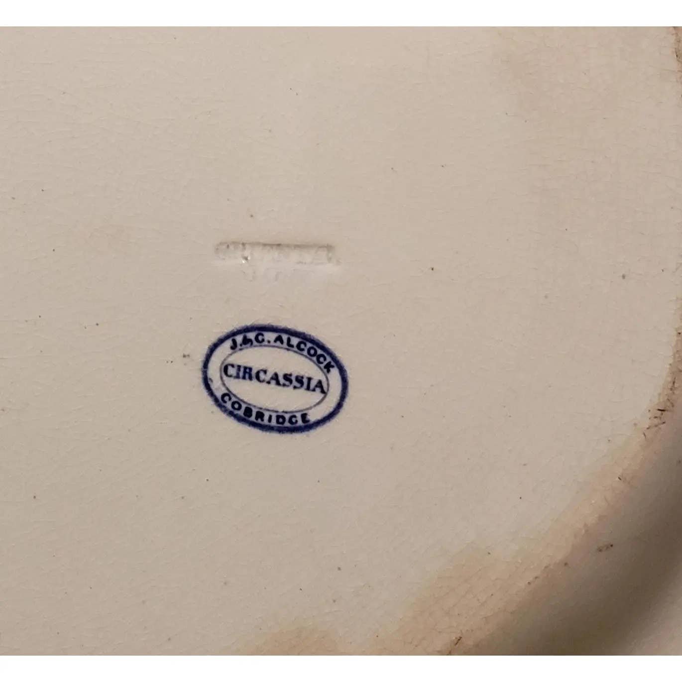 Early 1800s J and G Alcock Flow Blue "Circassia" Platter