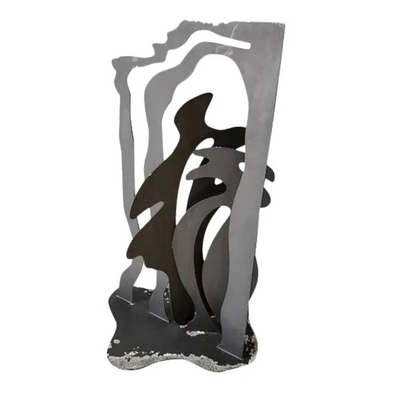 2002 "Longest Stream" Contemporary Abstract Steel Sculpture by Mary Gillis