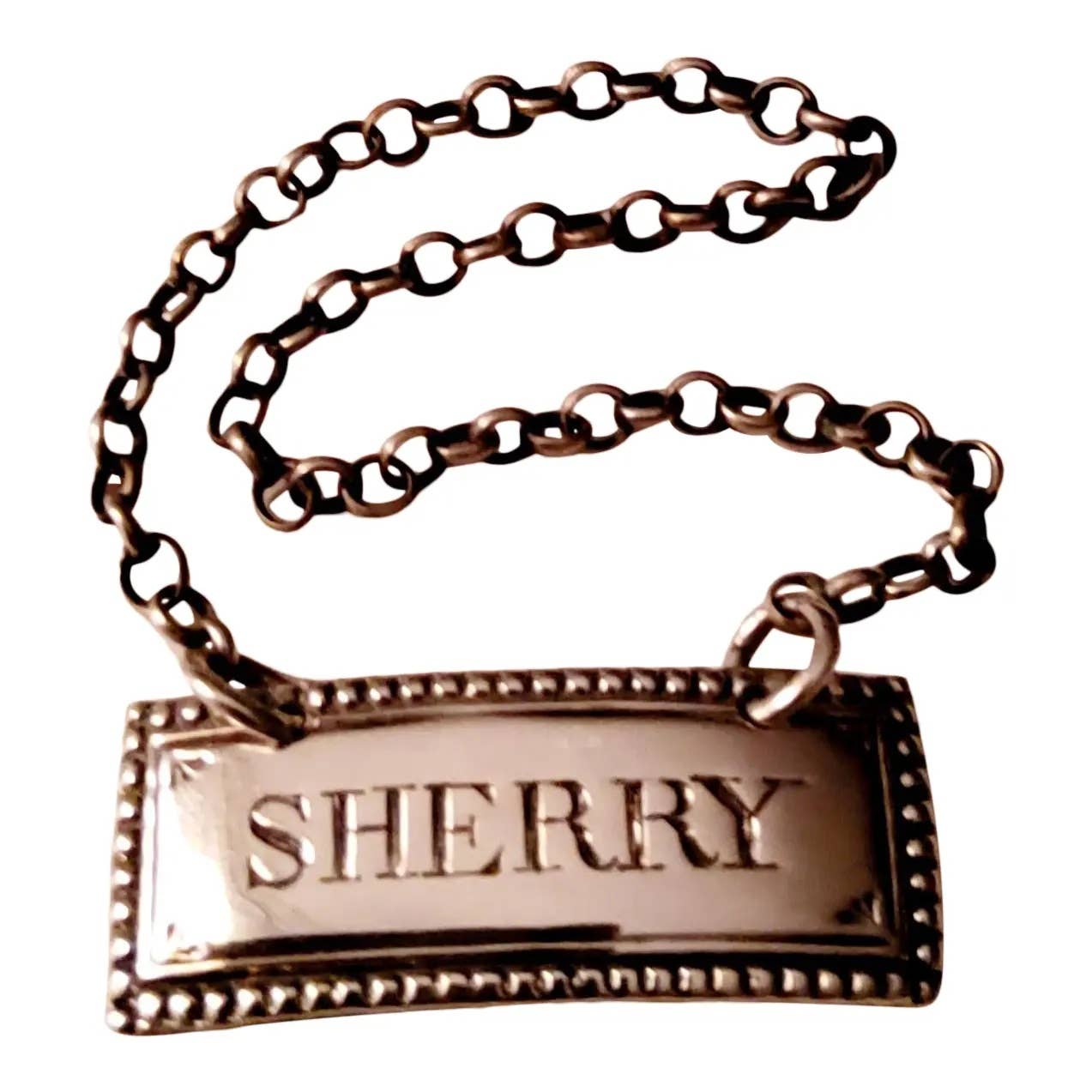 Rare Antique James Phipps George Lll Bottle Tag for Sherry