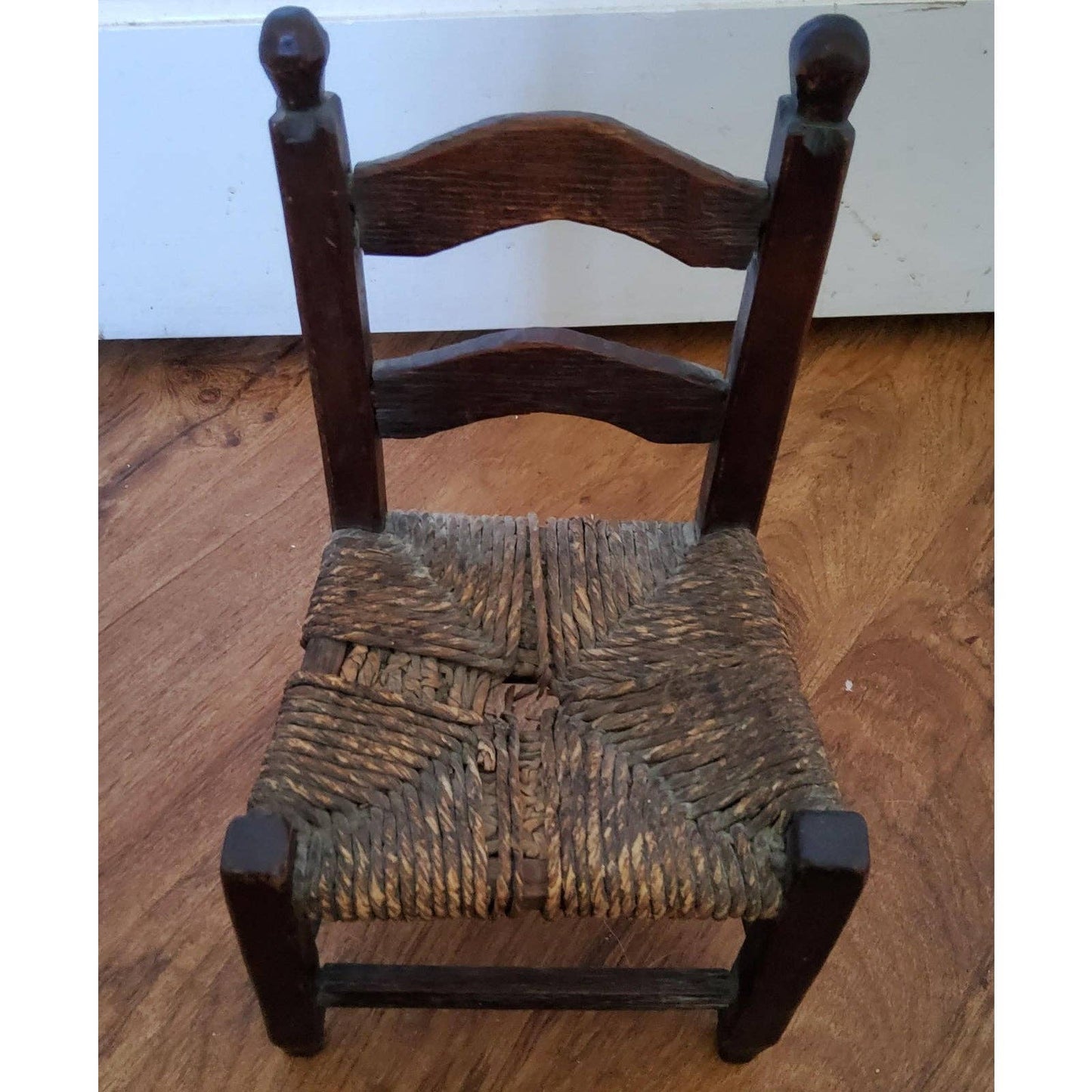 Pair of Rustic American Miniature Chairs Early 19th C