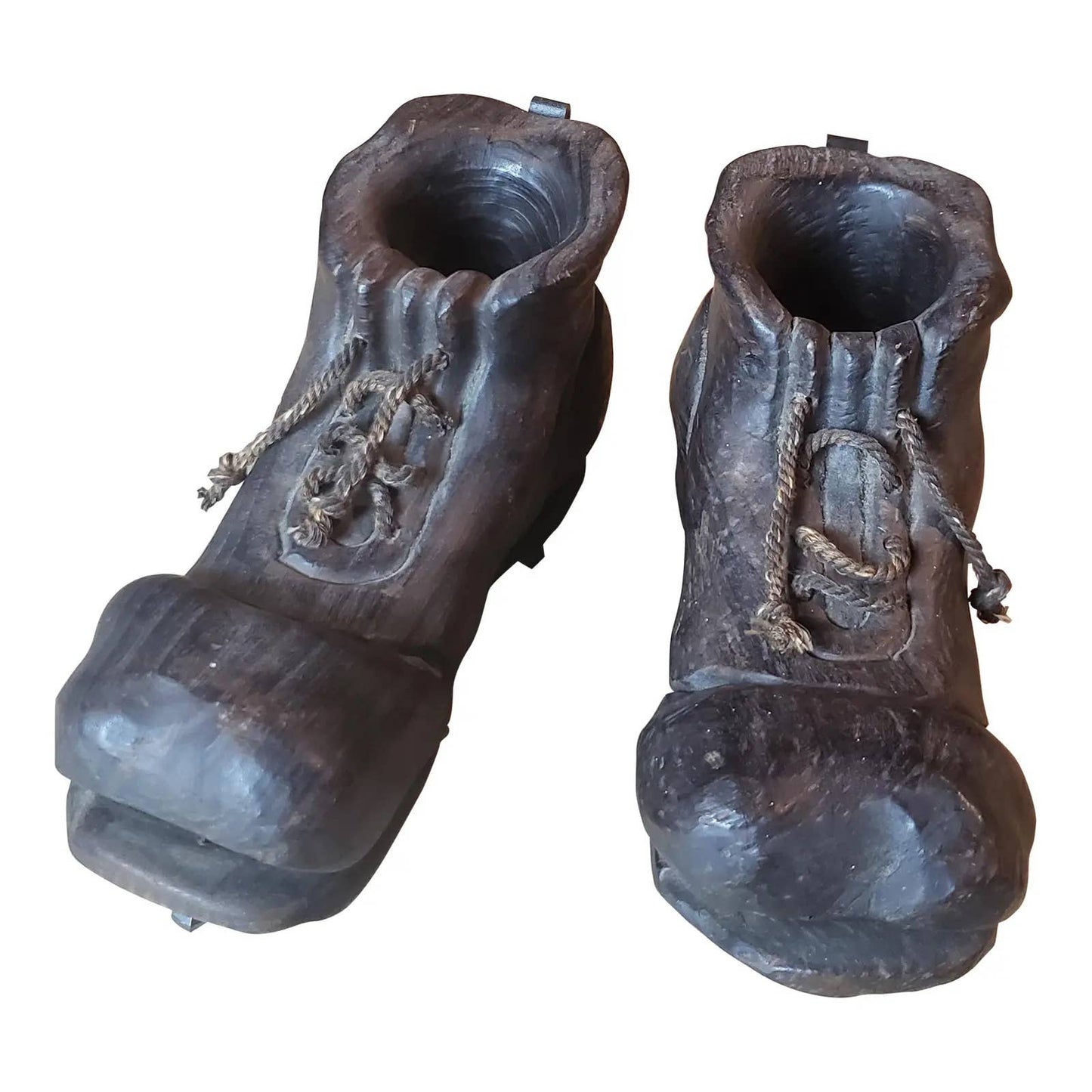 1950s Hand-Carved Wooden Fifties Soccer / Football Shoes- a Pair