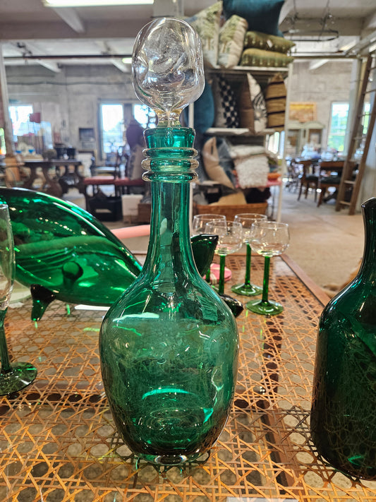 Tall Green Decanter by Carl Ericson