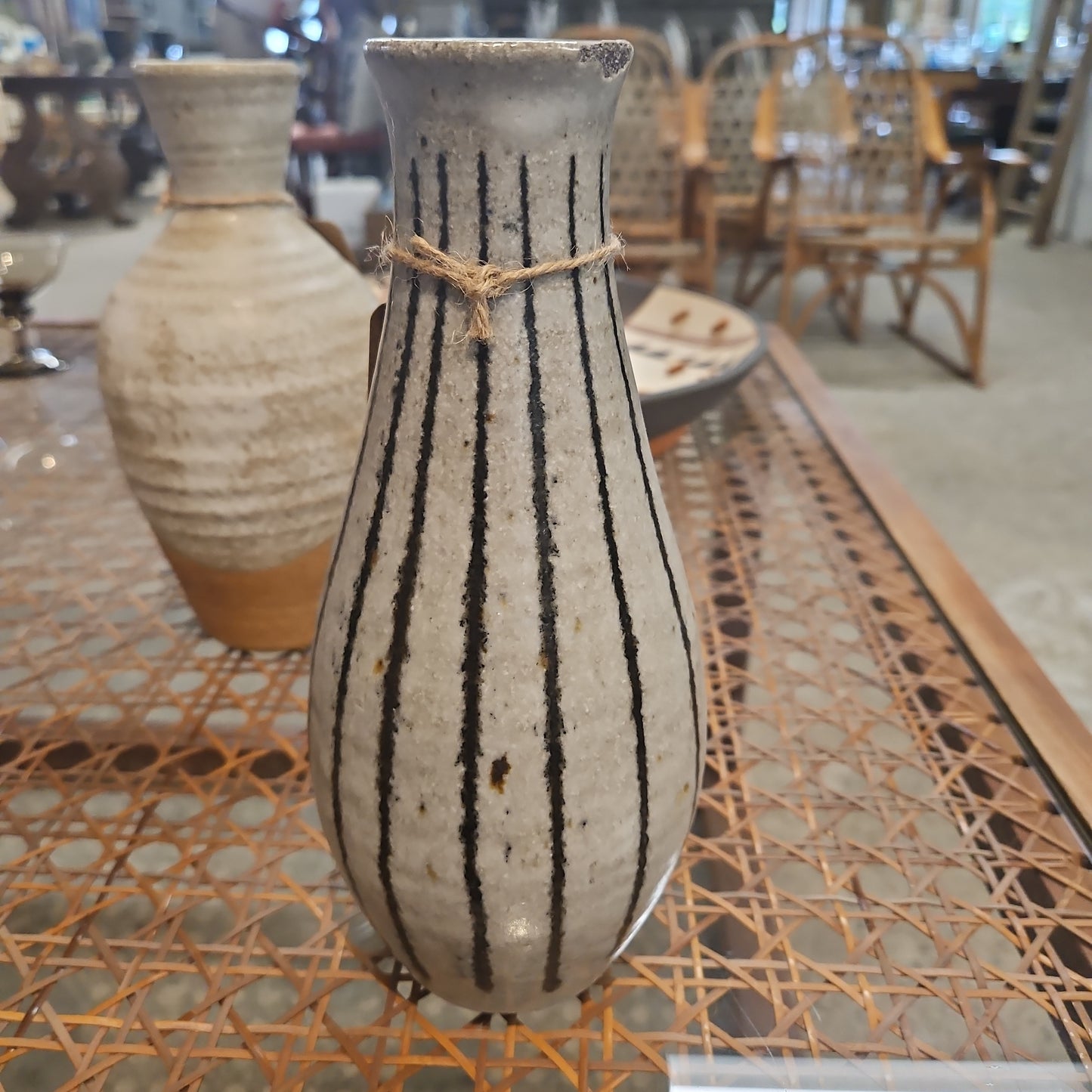 1960 Modern Style Striped Vase