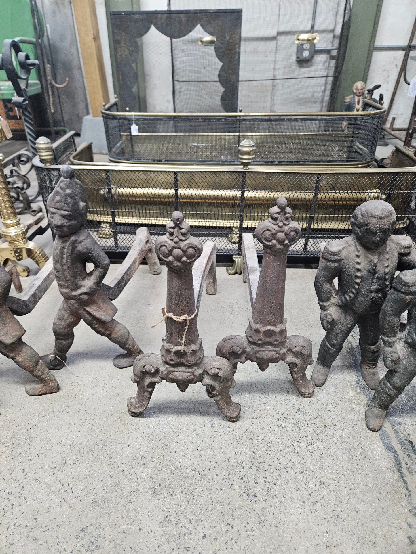 Tudor Style Andirons