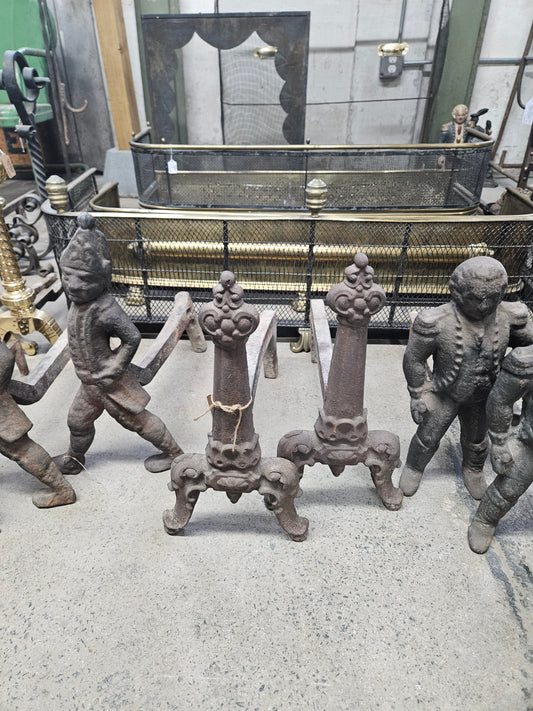 Tudor Style Andirons