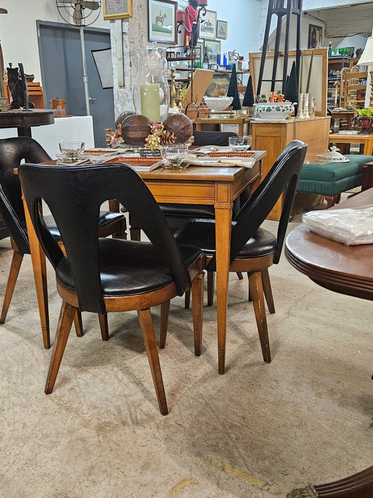 Set of Italian Mid Century Dining Chairs and Table