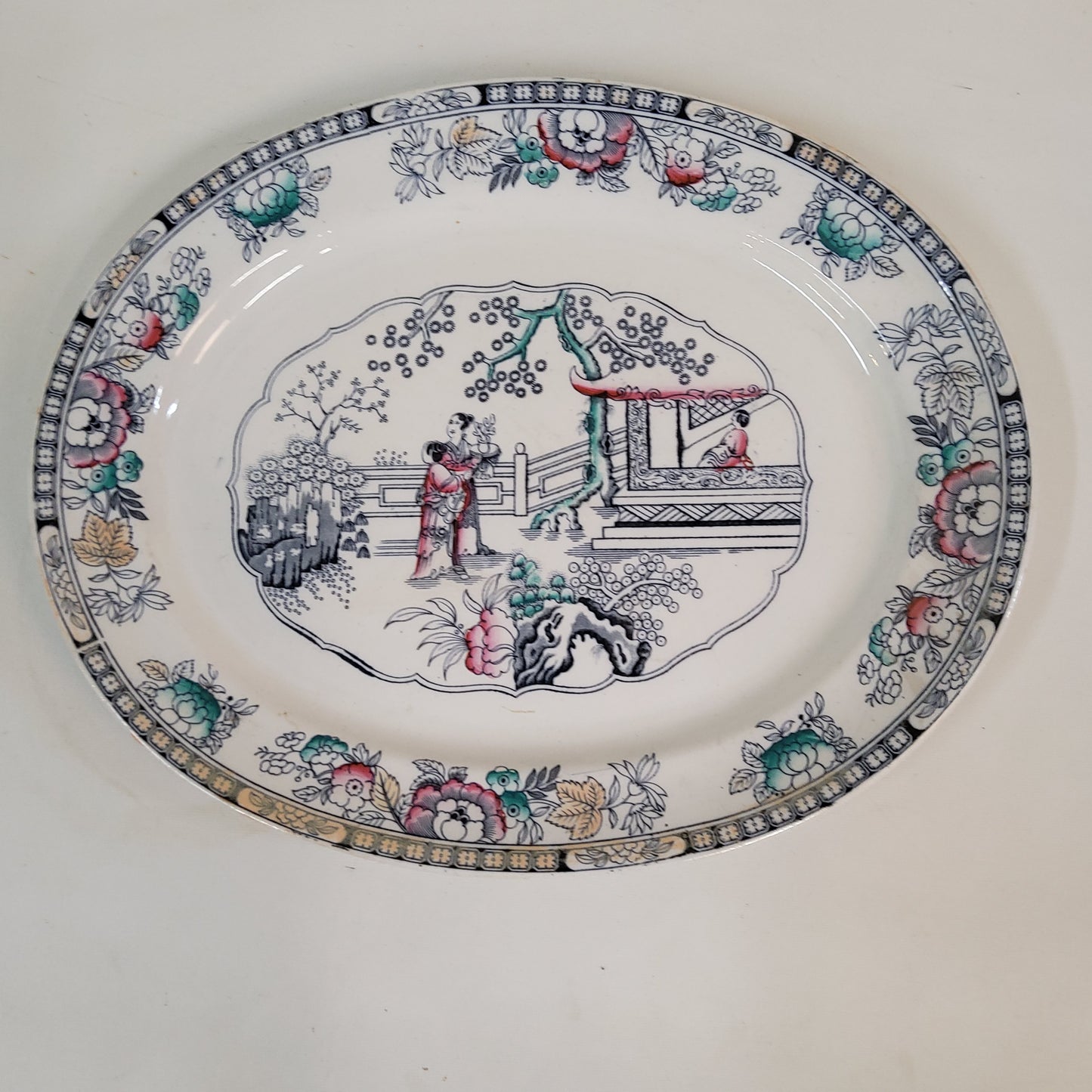 Ashworth 1870 Lewis Strauss Ironstone Chinoiserie Chinese Pattern