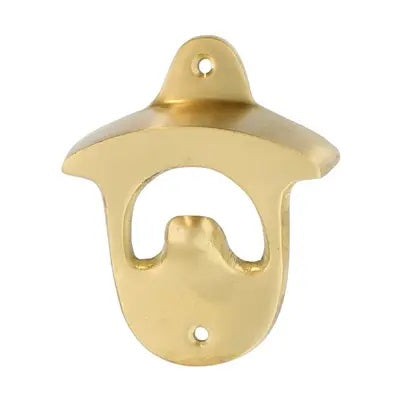 Wall Mount Bottle Opener, Brass