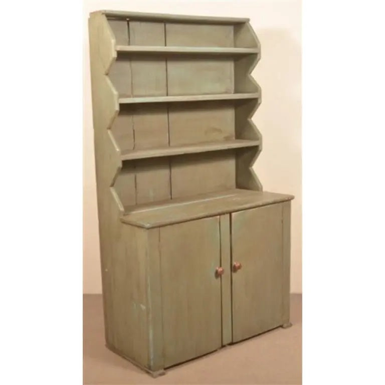 Early 19th Century Antique Primitive Hudson River Softwood Pewter Cabinet