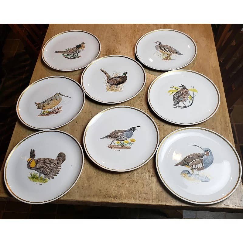 1960s Centura Game Bird Plates - Set of 8