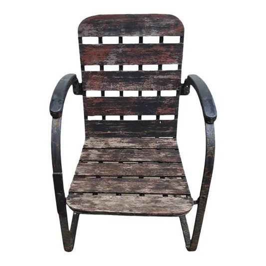 Vintage Wood and Metal Chair