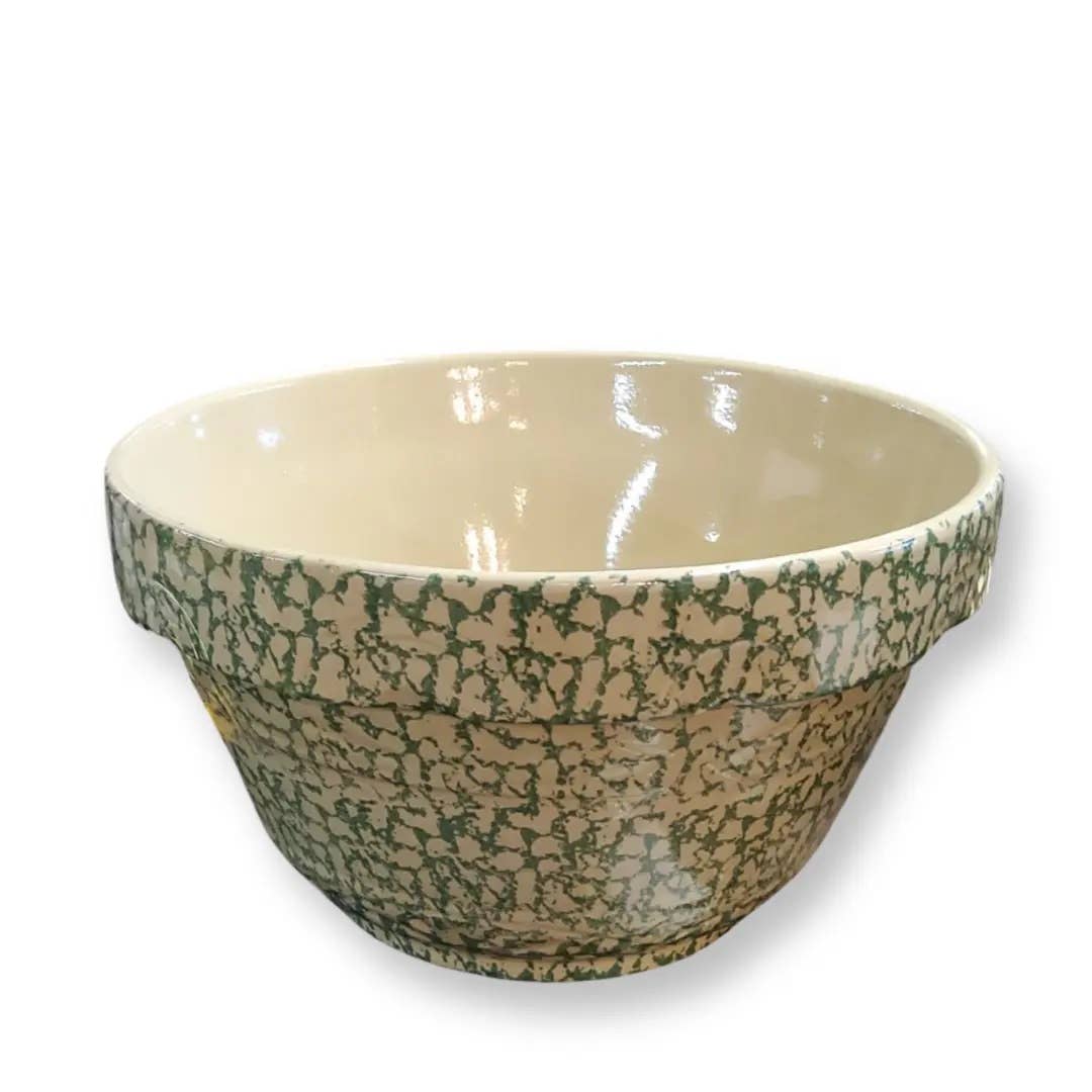 Huge 14" Robinson Ransbottom Mixing Bowl/Vintage Stoneware 8 Quart Bowl