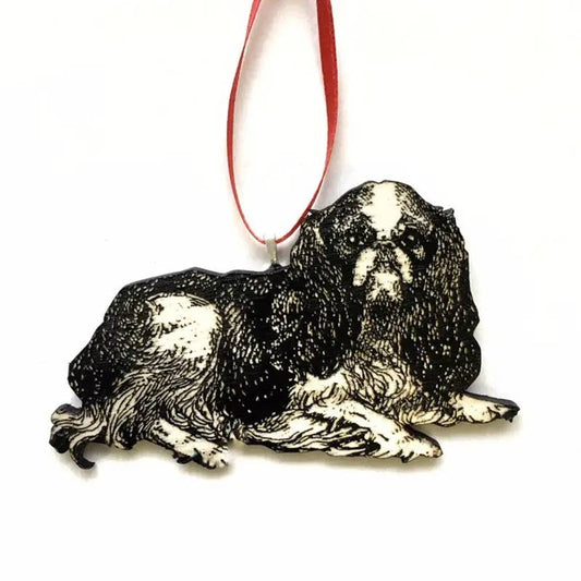 King Charles Spaniel Dog Ornament - Laser Engraved Wood