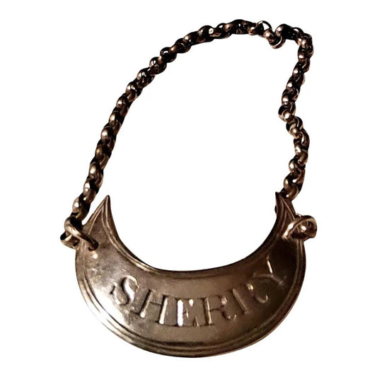 18th Century Phipps and Robinson Crescent Shape Decanter Tag