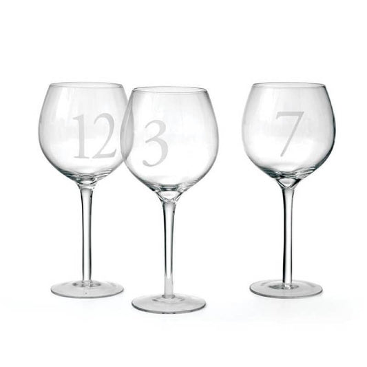 Numerology Wine Glass Set