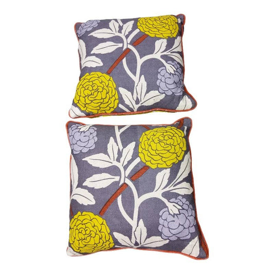 Leighton Hicks Floral Pillows, Pair