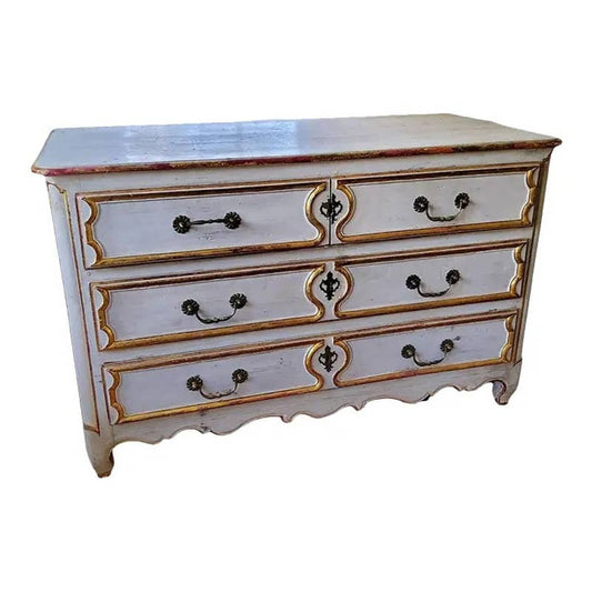 Early 18th Century French Painted Four-Drawer Commode