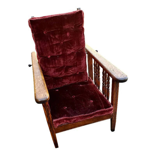 Vintage Oak Morris Adjustable Back Child's Chair