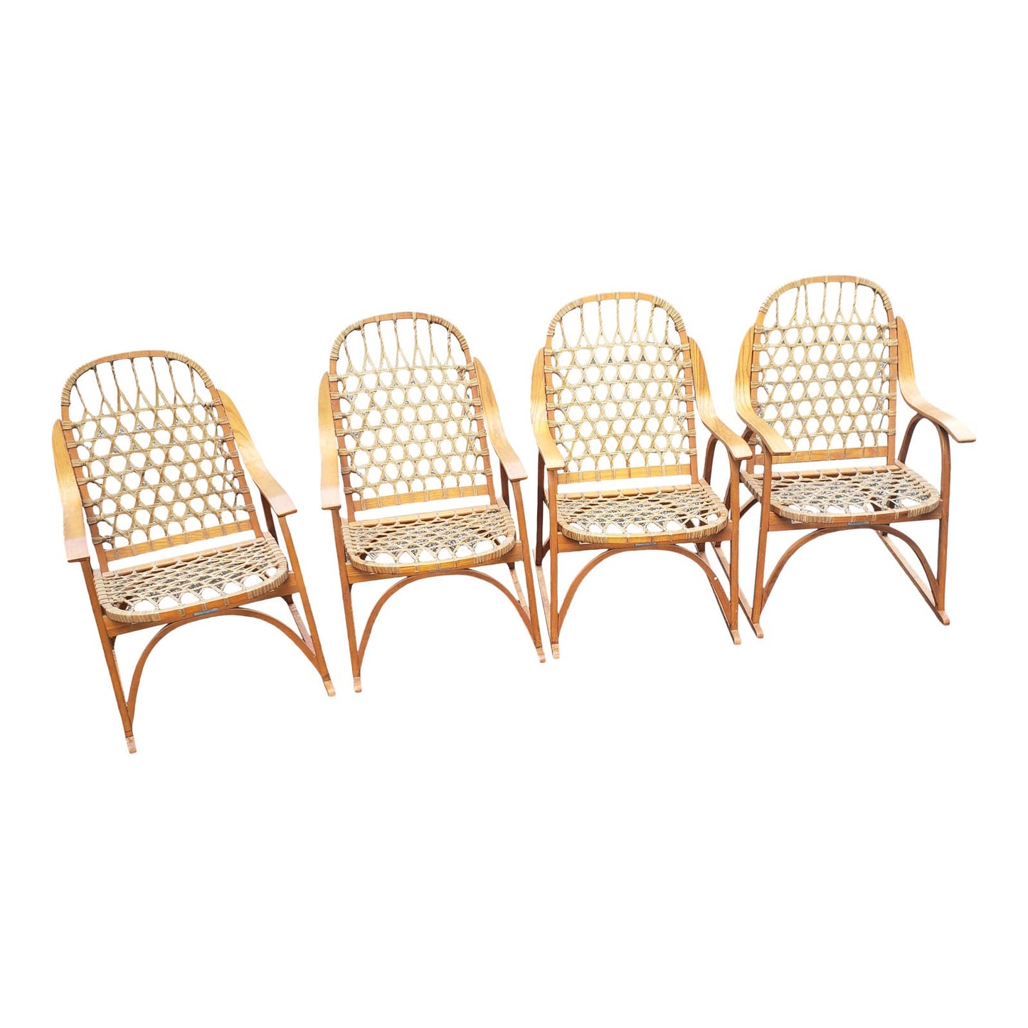 1970s Vintage Snocraft Snow Shoe Chairs - Set of 4