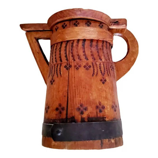 Vintage Carved Sycamore And/Or Birch Wooden Tankard