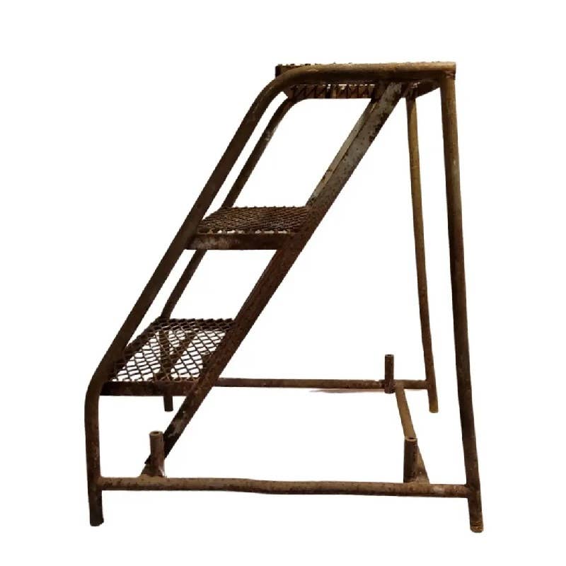 1940s Vintage Industrial Iron Step Ladder