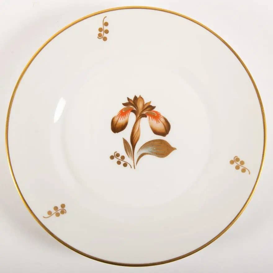 1950s Royal Copenhagen Brown Iris Service Set for Twelve - 85 Pieces