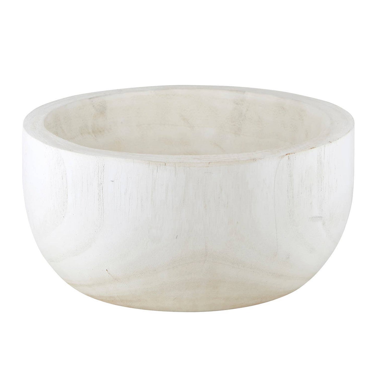 Paulownia Wood Serving Bowl - White